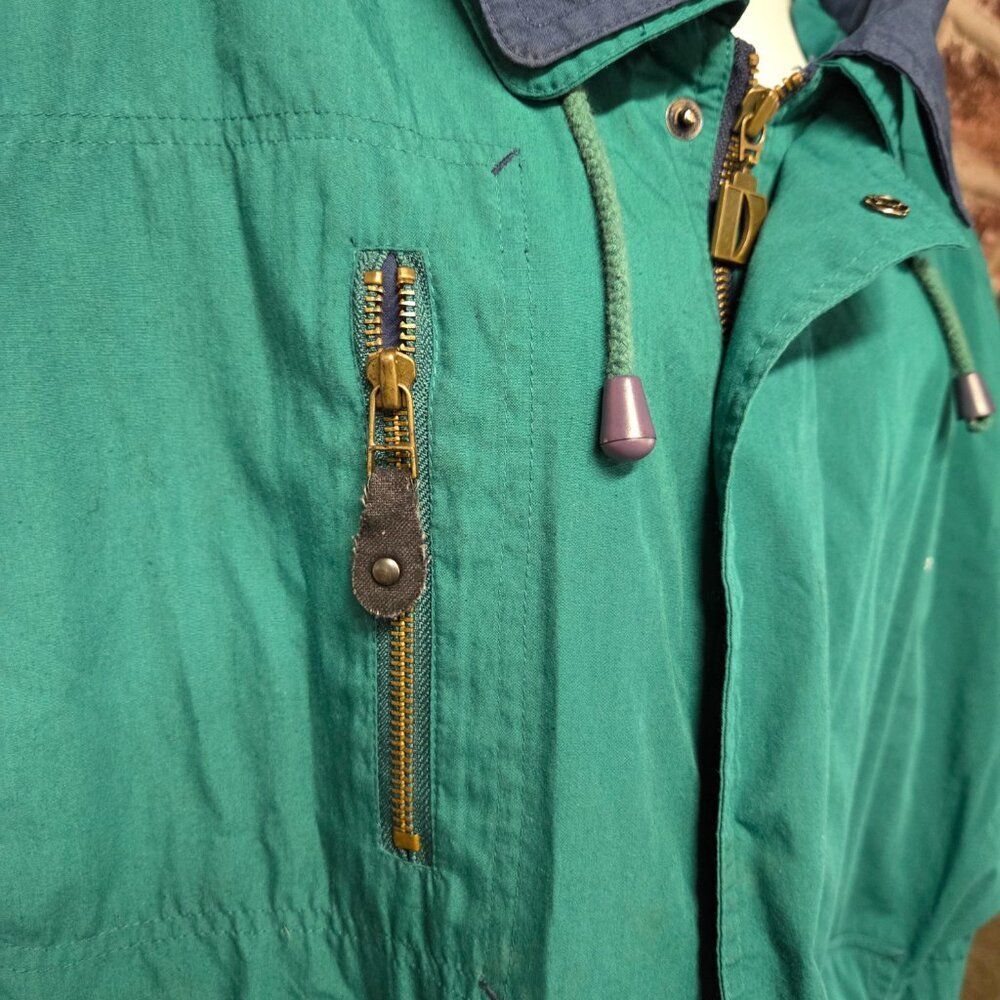 Dunbrooke Windbreaker 2XL | Vintage 90s‎ Green Blue Full Zip Retro Jacket - Picture 5 of 9